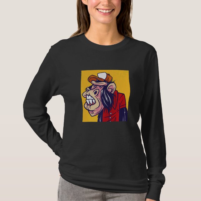 Monkey Cuts Grimasse Cool Monkeys T-Shirt (Front)