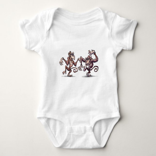 Monkey Dance Baby Bodysuit (Front)