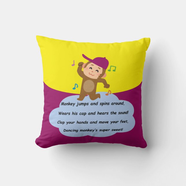 Monkey Dance Cushion (Front)