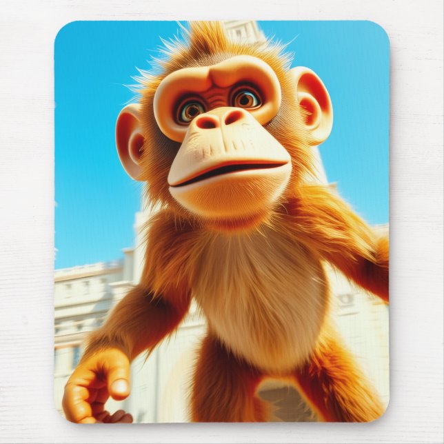 Monkey Design Mouse Pad (Front)