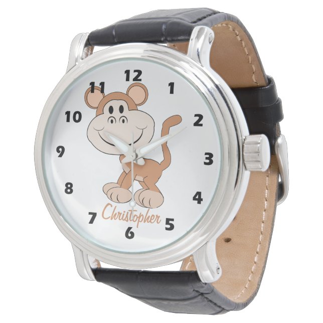 Monkey Design Personalised Watch (Angled)