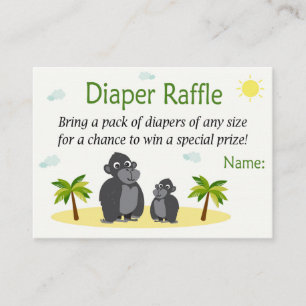 Monkey Diaper Raffle Tickets
