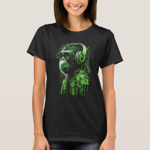 Monkey DJ With Headphones And Sunglasses 1 T-Shirt
