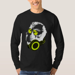 Monkey Dj With Headphones And Sunglasses  Party T-Shirt