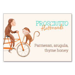 Monkey Double Trouble Twins Buffet Food Name Table Number