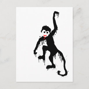 monkey dripz postcard