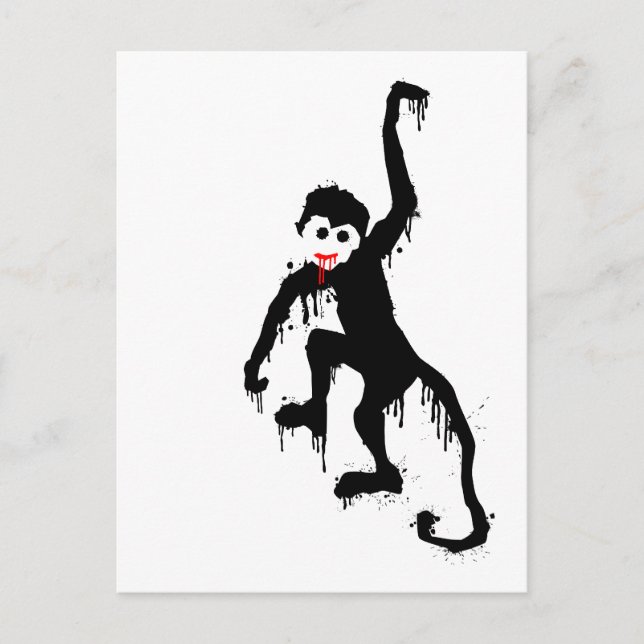 monkey dripz postcard (Front)