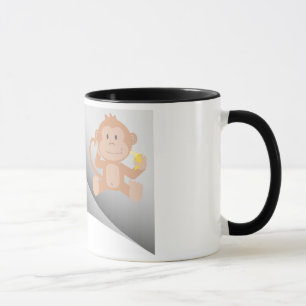 monkey eat banana under the patch mug