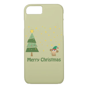 Monkey Elf Christmas Scene iPhone 8/7 Case