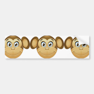monkey emoji bumper sticker