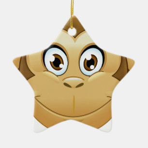 monkey emoji ceramic tree decoration