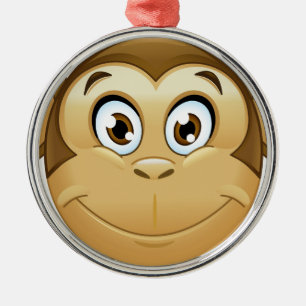 monkey emoji metal tree decoration