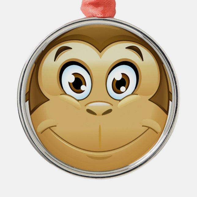 monkey emoji metal tree decoration (Front)