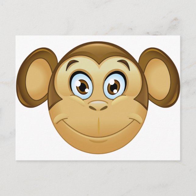 monkey emoji postcard (Front)