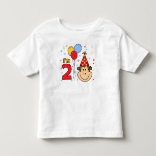 Monkey Face 2nd Birthday Toddler T-Shirt
