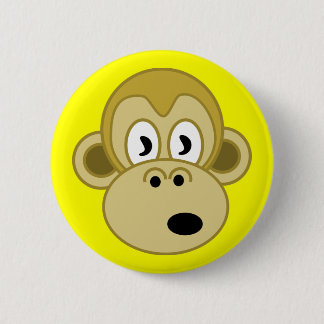 Monkey Face Button - Yellow