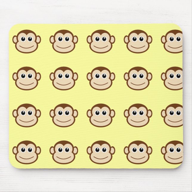 Monkey Face Cartoon Mouse Pad (Front)