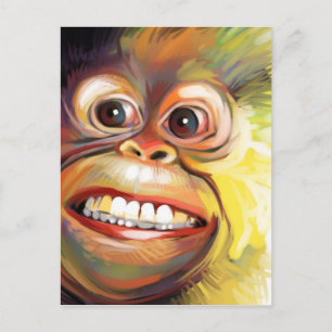 Monkey Face Postcard