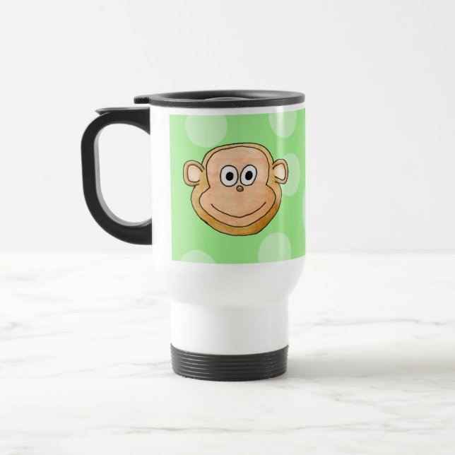 Monkey Face. Travel Mug (Left)
