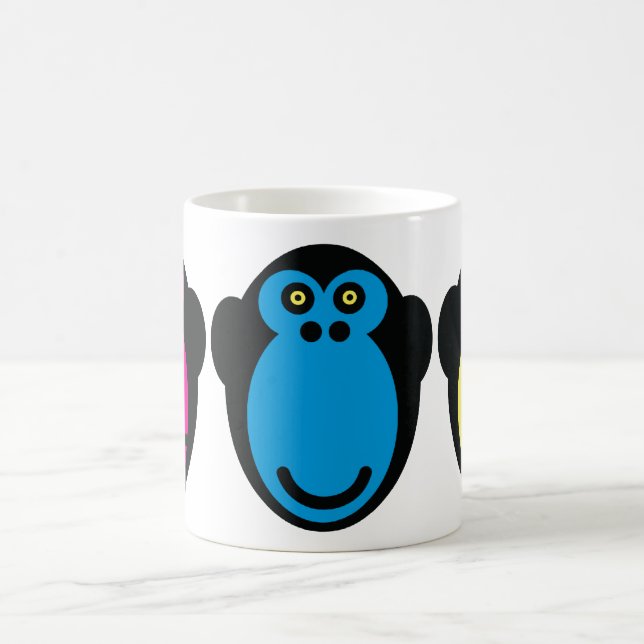 Monkey Faces Coffee Mug (Center)