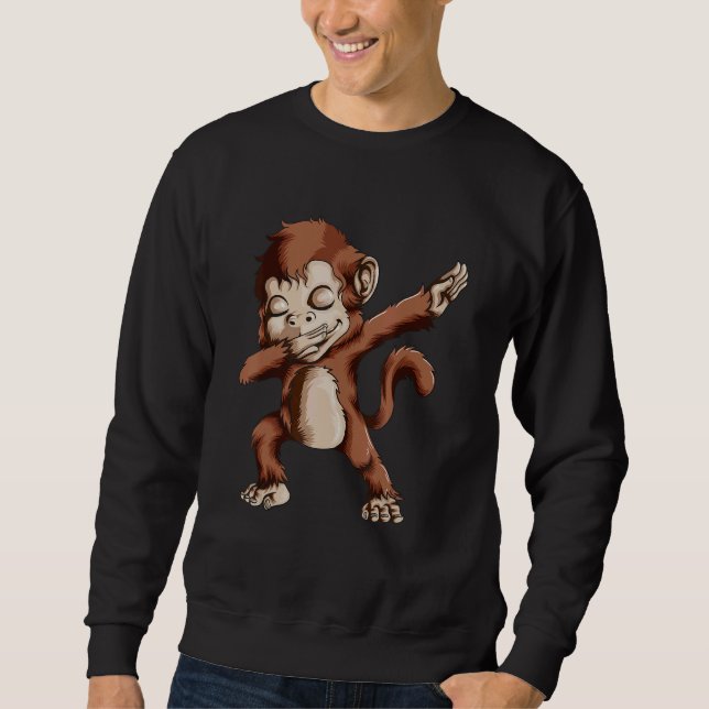 Monkey Fan Monkey  Monkey Dabbing Kids Sweatshirt (Front)