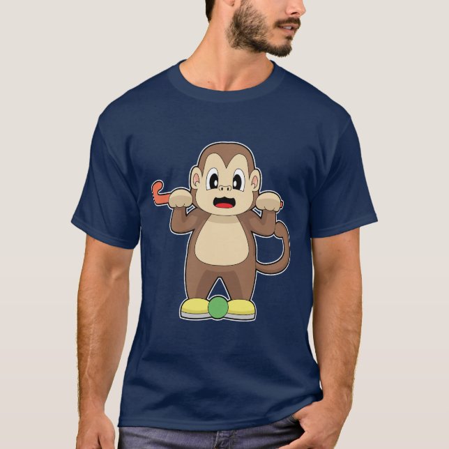 Monkey Field hockey Field hockey stick T-Shirt (Front)