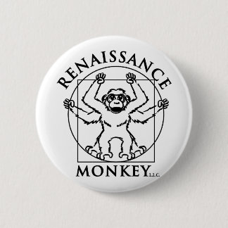 Monkey flair 6 cm round badge
