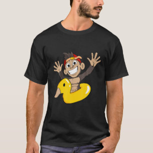 Monkey Floating Hoop Duck T-Shirt