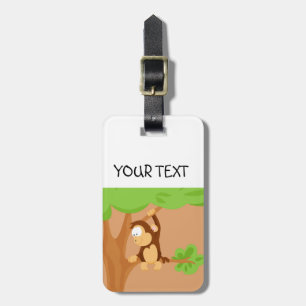 Monkey from my world animals serie luggage tag
