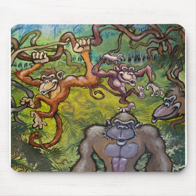 Monkey Fun Mouse Pad (Front)
