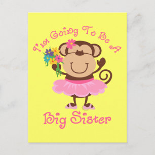 Monkey Future Big Sister Postcard