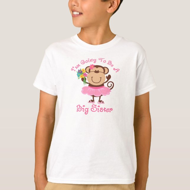 Monkey Future Big Sister T-Shirt (Front)