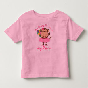 Monkey Future Big Sister Toddler T-Shirt