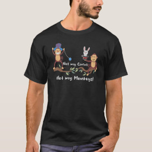 Monkey Gesture Pose Girl Zookeeper Jungle Fan T-Shirt