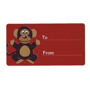 Monkey Gift Label