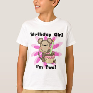 Monkey Girl 2nd Birthday Tshirts and Gifts