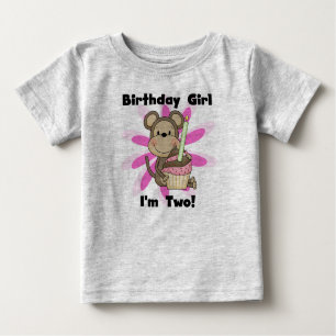 Monkey Girl 2nd Birthday Tshirts and Gifts