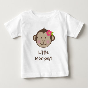 Monkey Girl Face with Flower Shirt