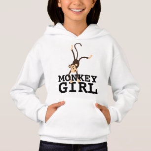 MONKEY GIRL FUNNY GIRLS KIDS T-SHIRTS