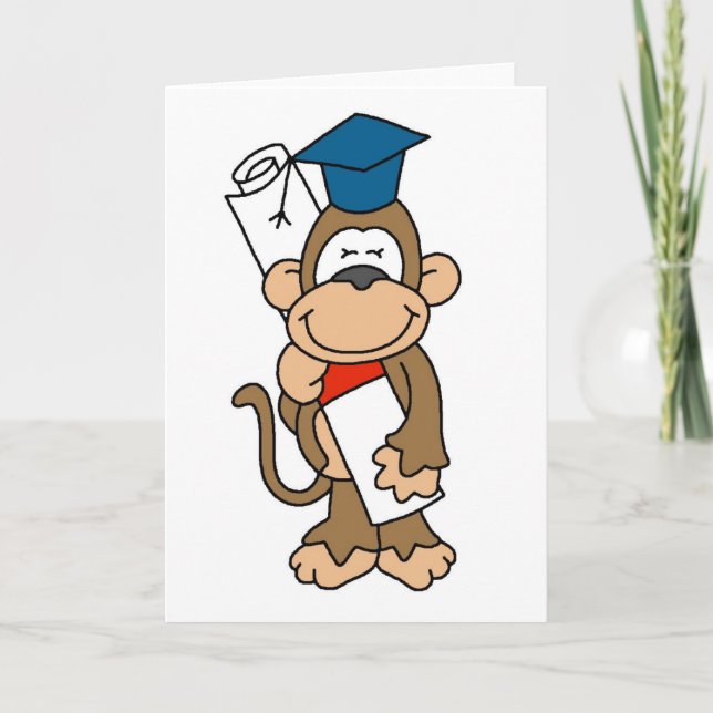 Monkey Graduate Tshirts and Gifts Card (Front)