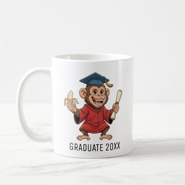 Monkey Graduation  Coffee Mug (Left)