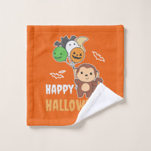 Monkey Halloween Balloons For Kids Cute Monkeys Wash Cloth