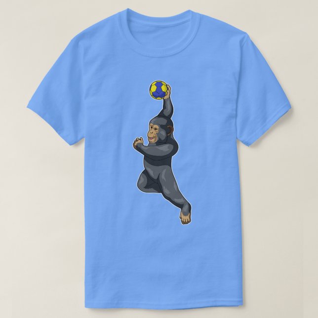 Monkey Handball player Handball T-Shirt (Design Front)