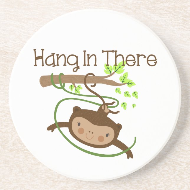 Monkey Hang in There Coaster (Front)