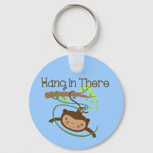 Monkey Hang in There Key Ring