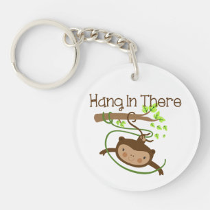 Monkey Hang in There Key Ring