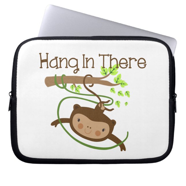 Monkey Hang in There Laptop Sleeve (Front)