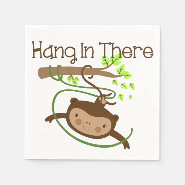 Monkey Hang in There Napkin (Front)