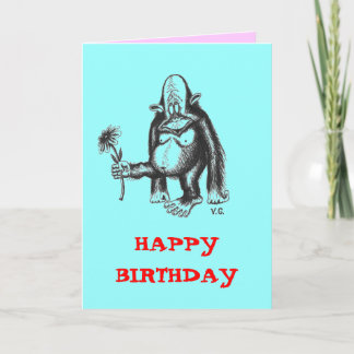 MONKEY HAPPY BIRTHDAY CARD DESIGN