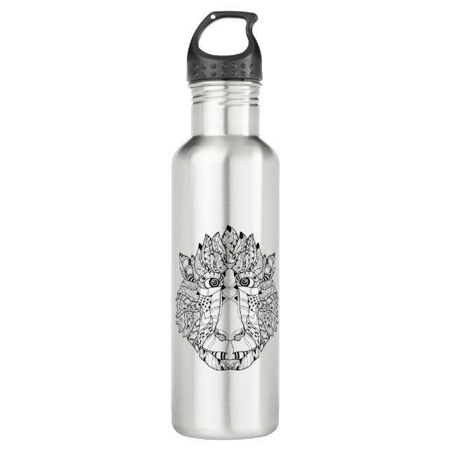 Monkey Head Doodle 710 Ml Water Bottle (Front)